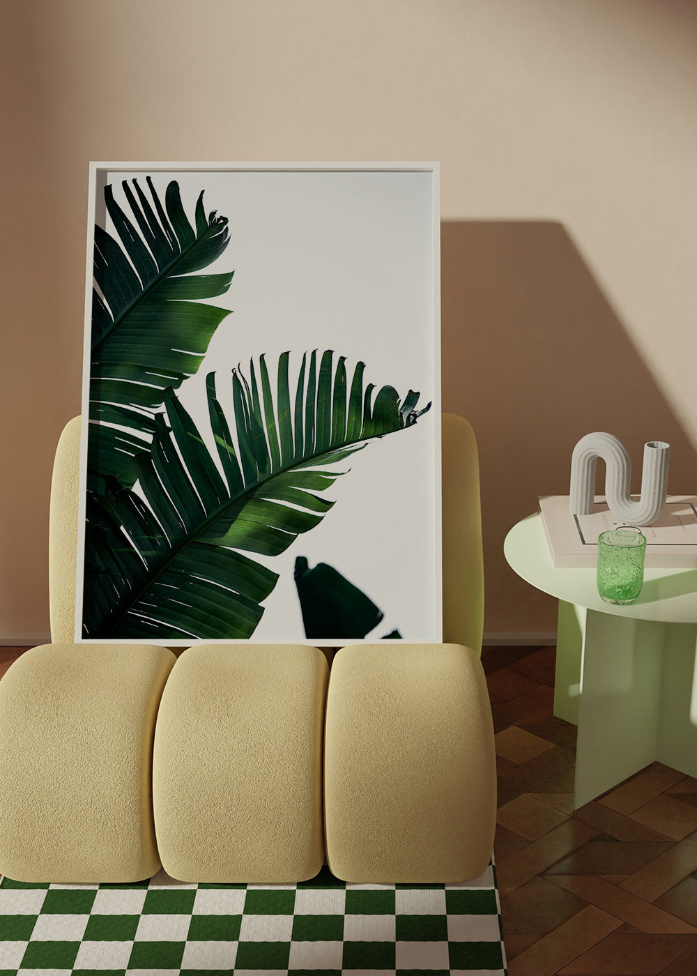 Botanisk poster gröna blad vertikal