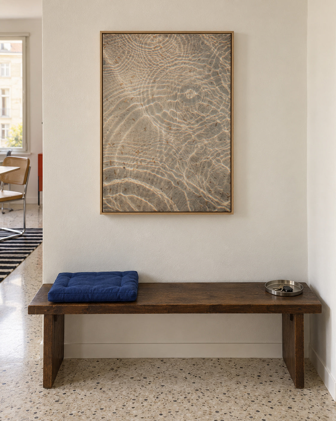 Reflections 4 - Framed canvas in an interior