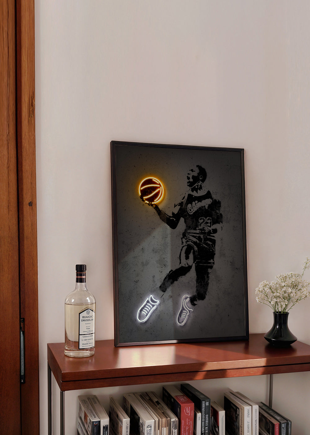 Sporttavla stencil med neon