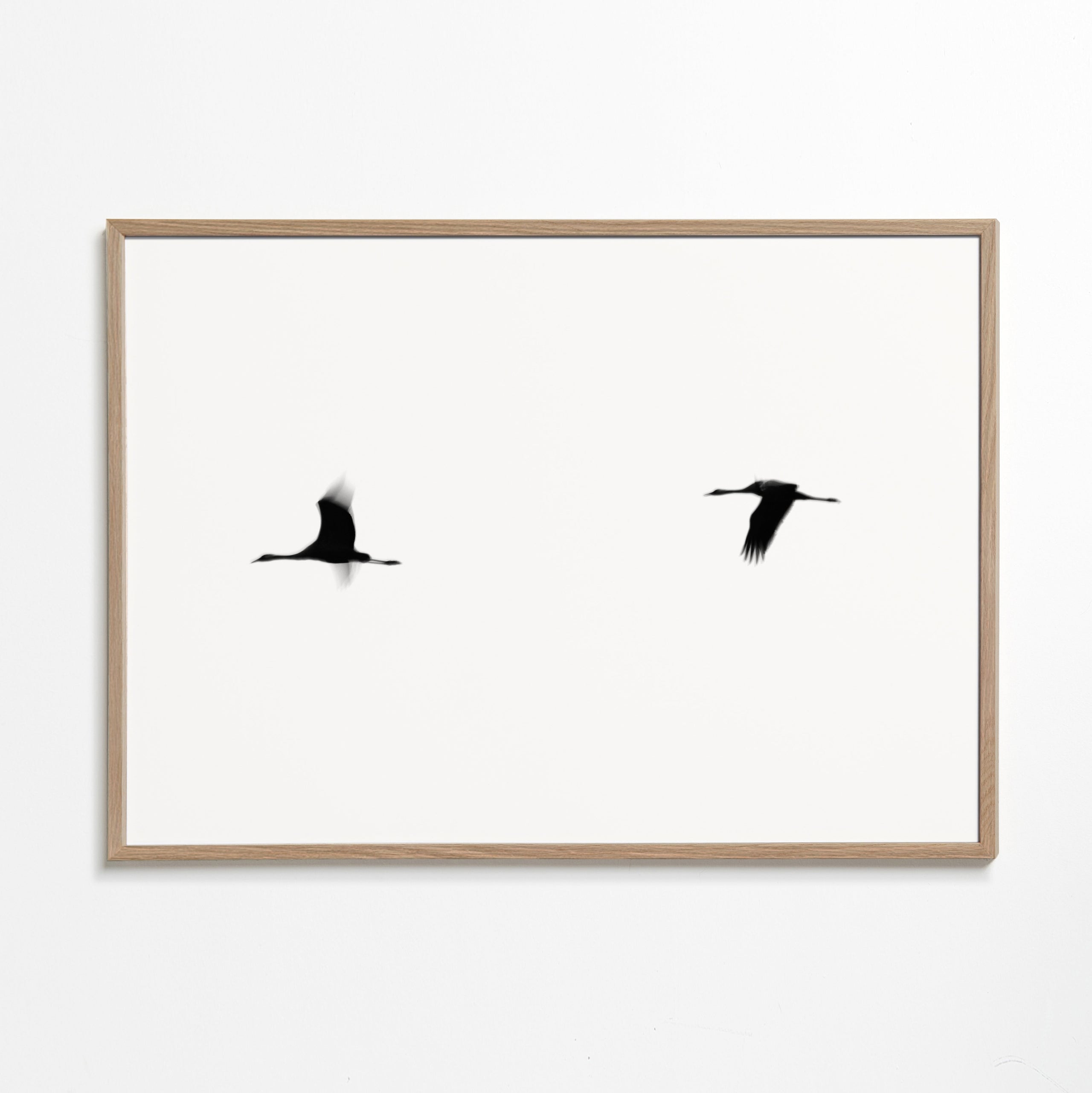 Konst tranor i flykt minimalistisk
