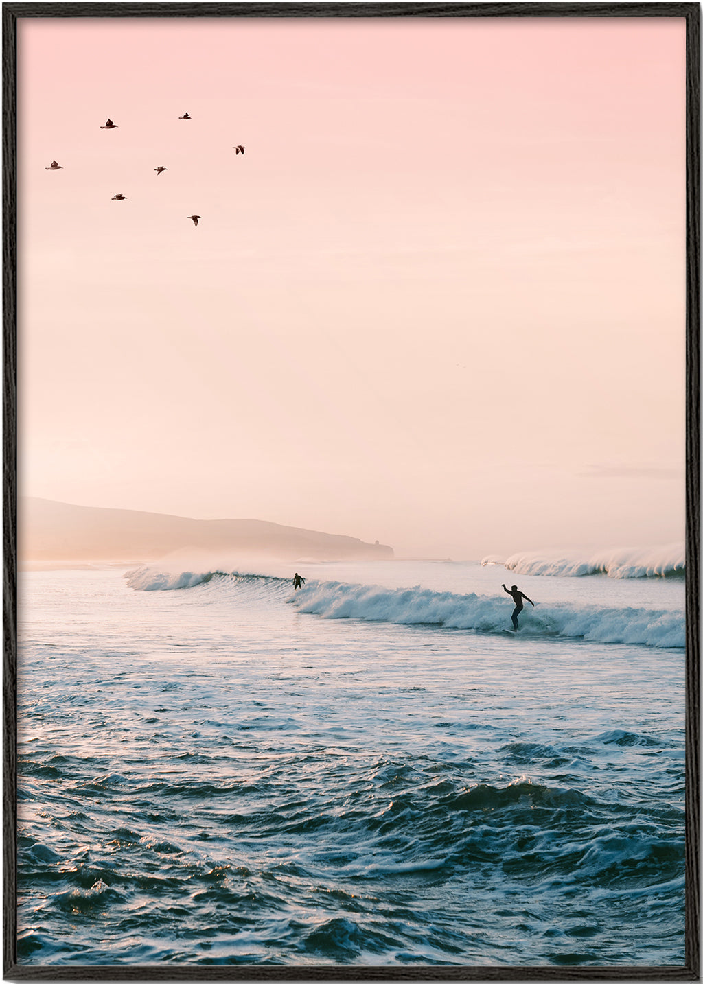 Sportkonst surf vid soluppgång