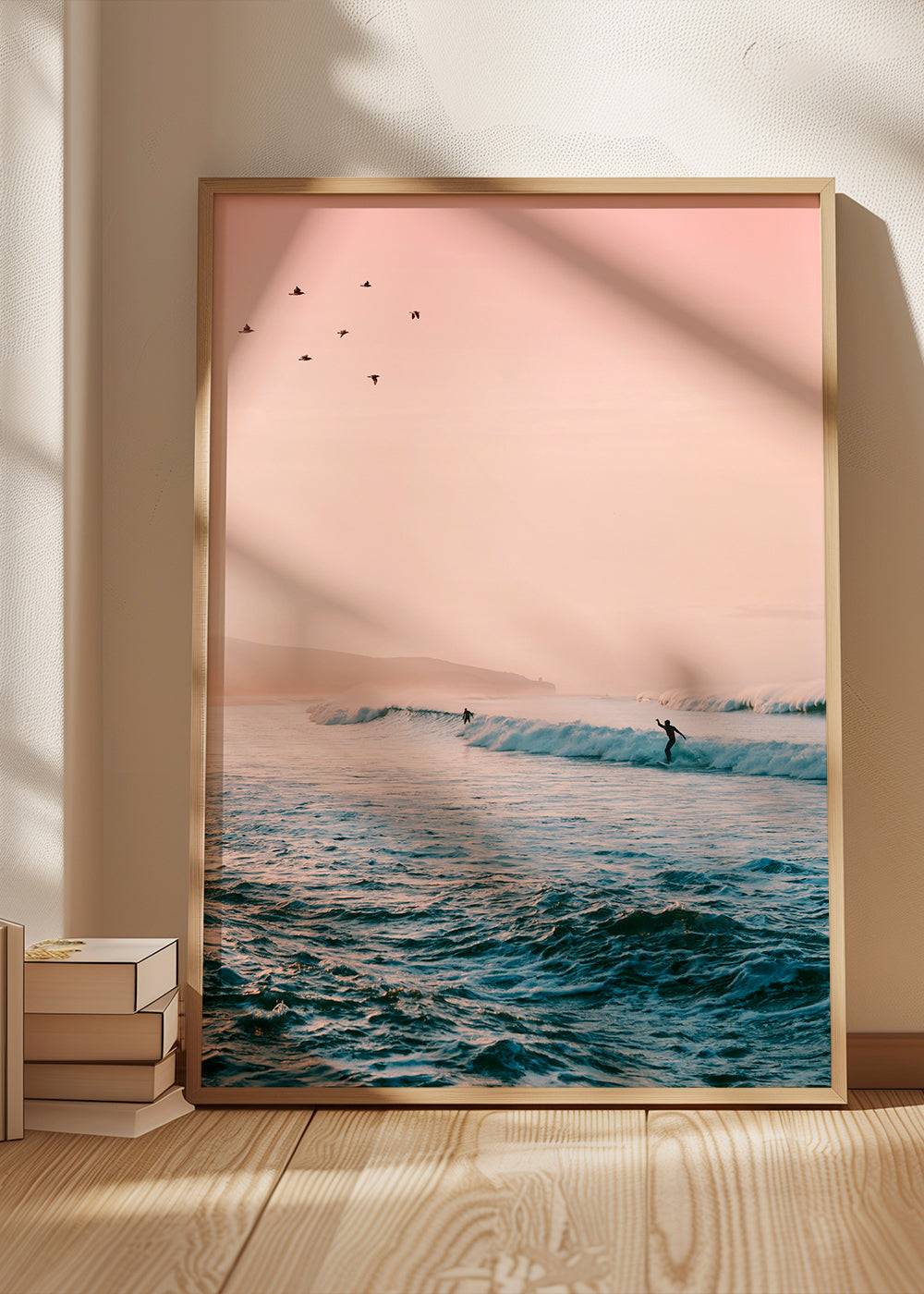 Sportkonst surf vid soluppgång