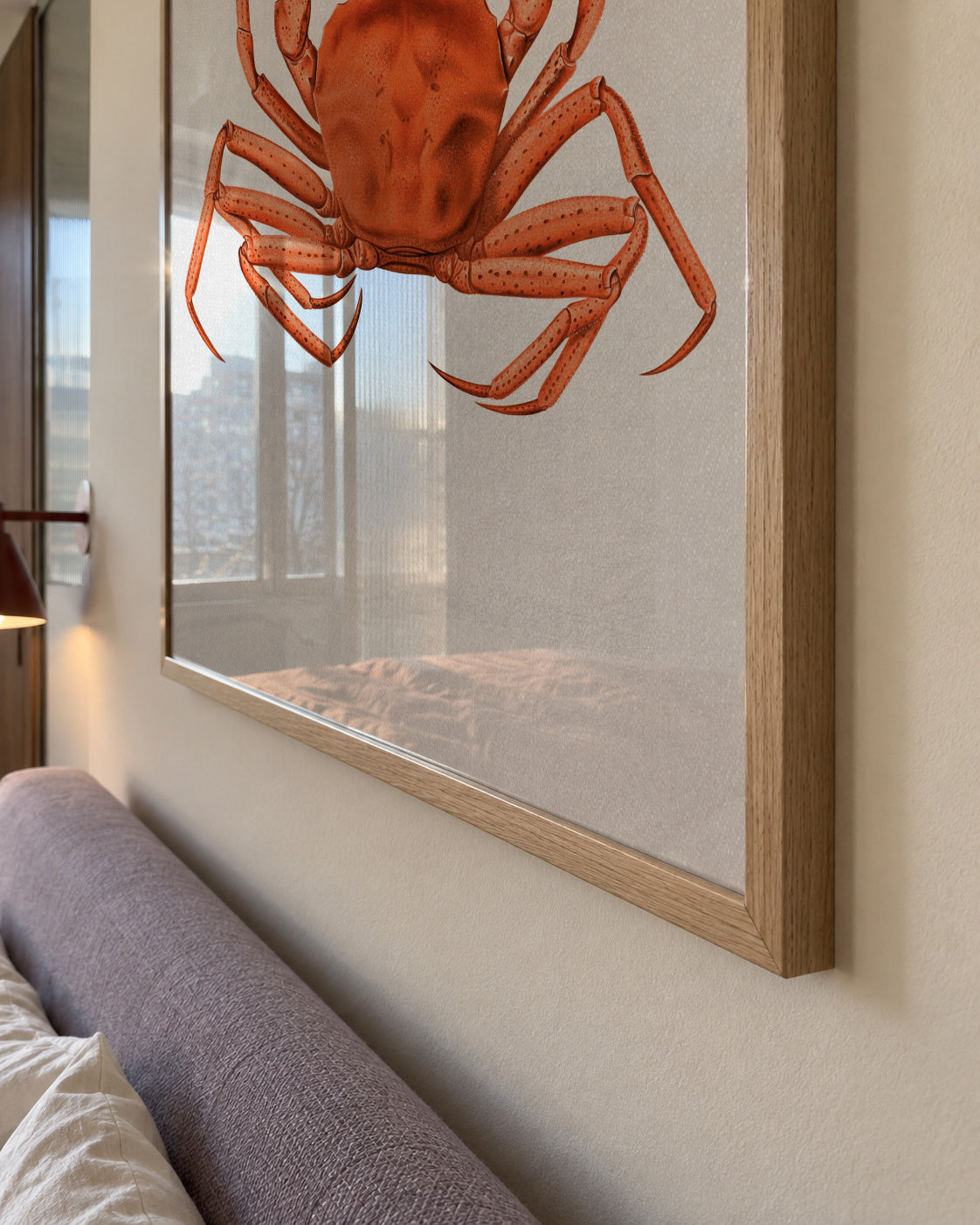 Watercolor Crab - Framed poster detail