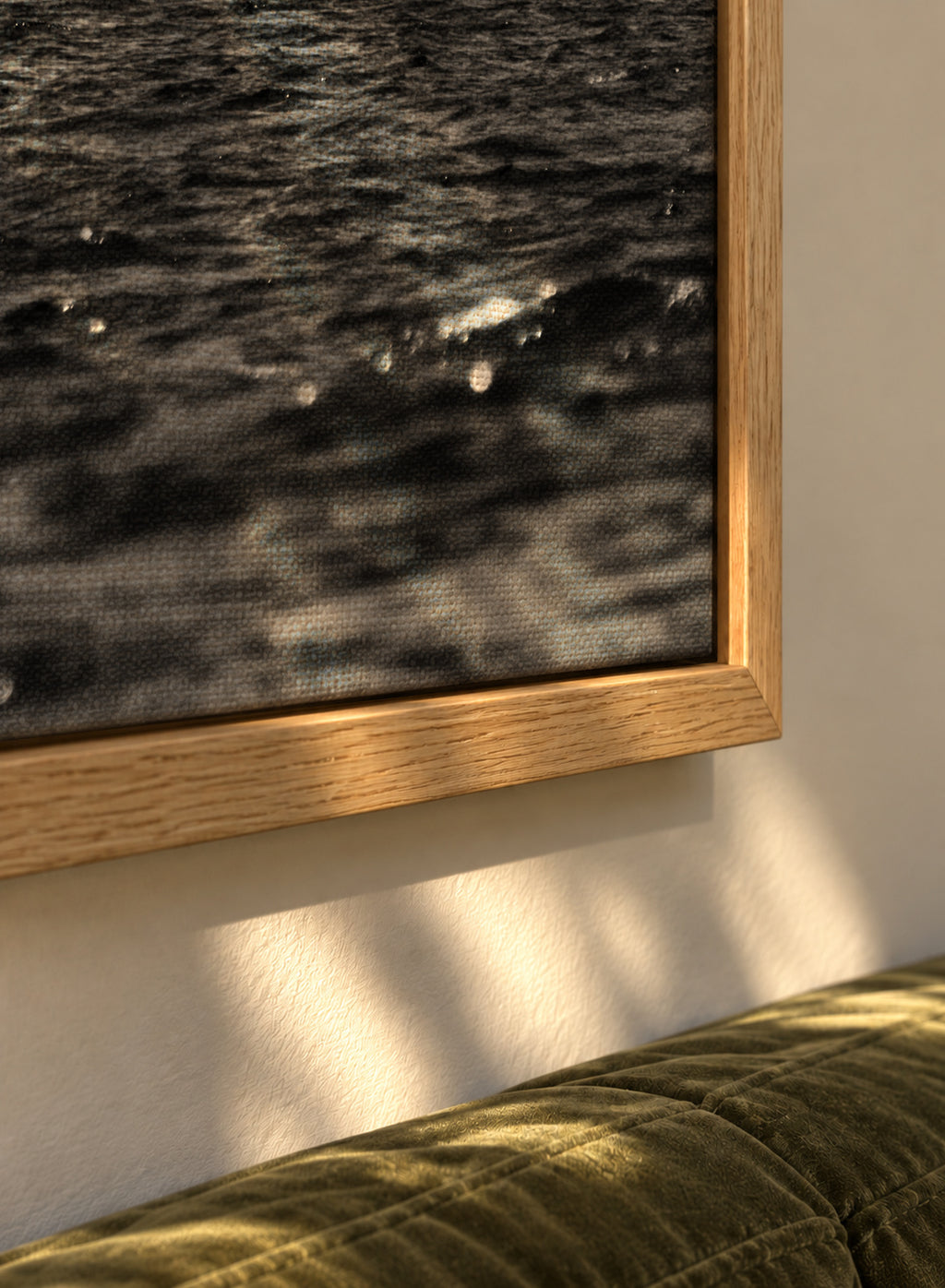 Whale Tail - Framed canvas detail