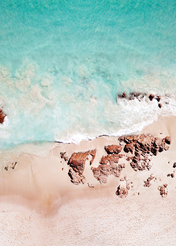 Flygfoto av strand