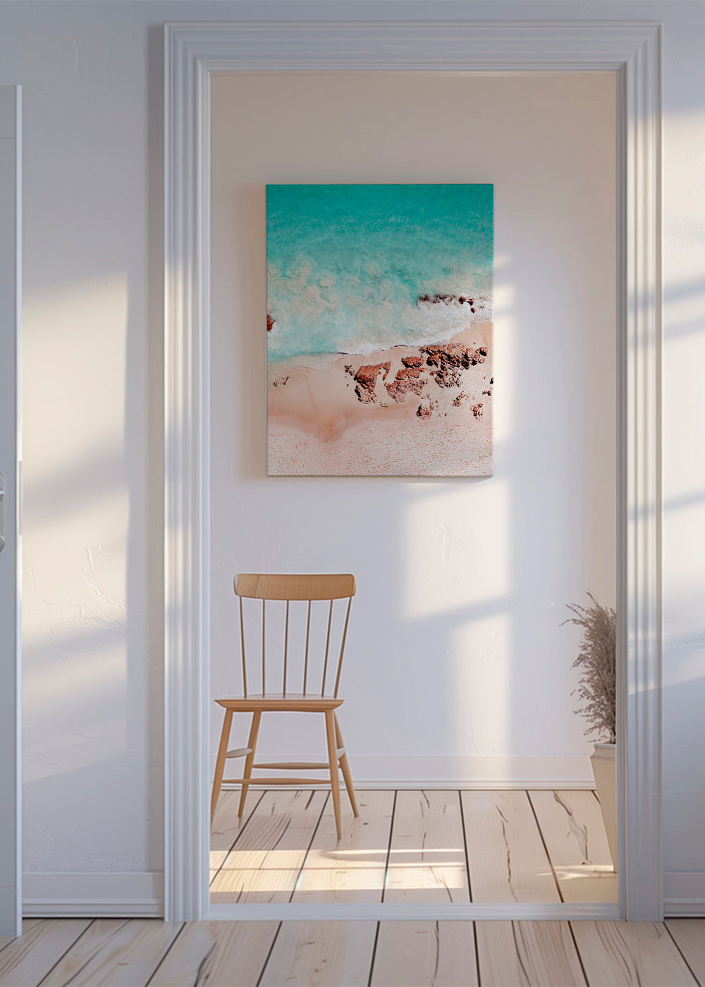 Flygfoto av strand