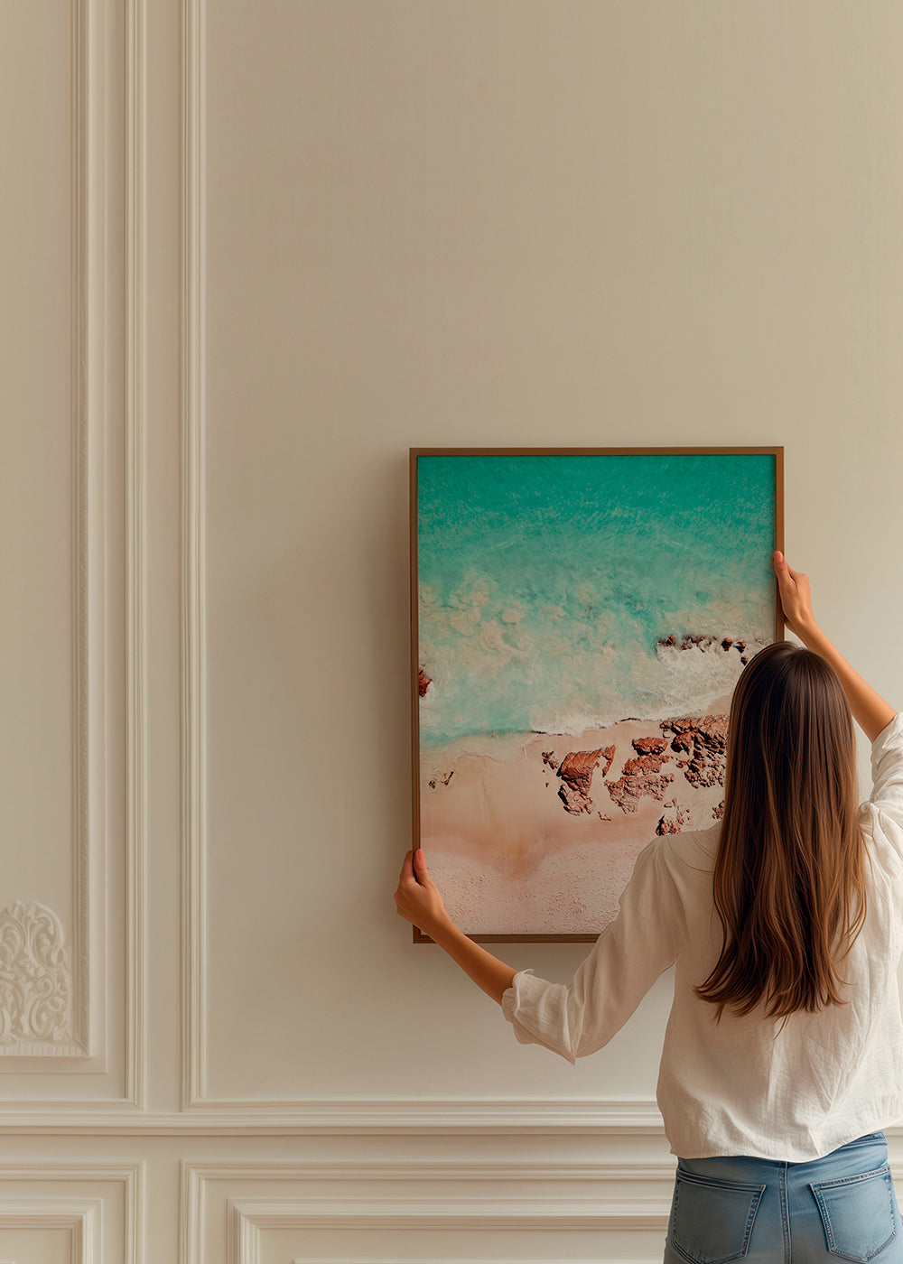 Flygfoto av strand