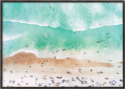 Landskapskonst: flygfoto av turkos strand