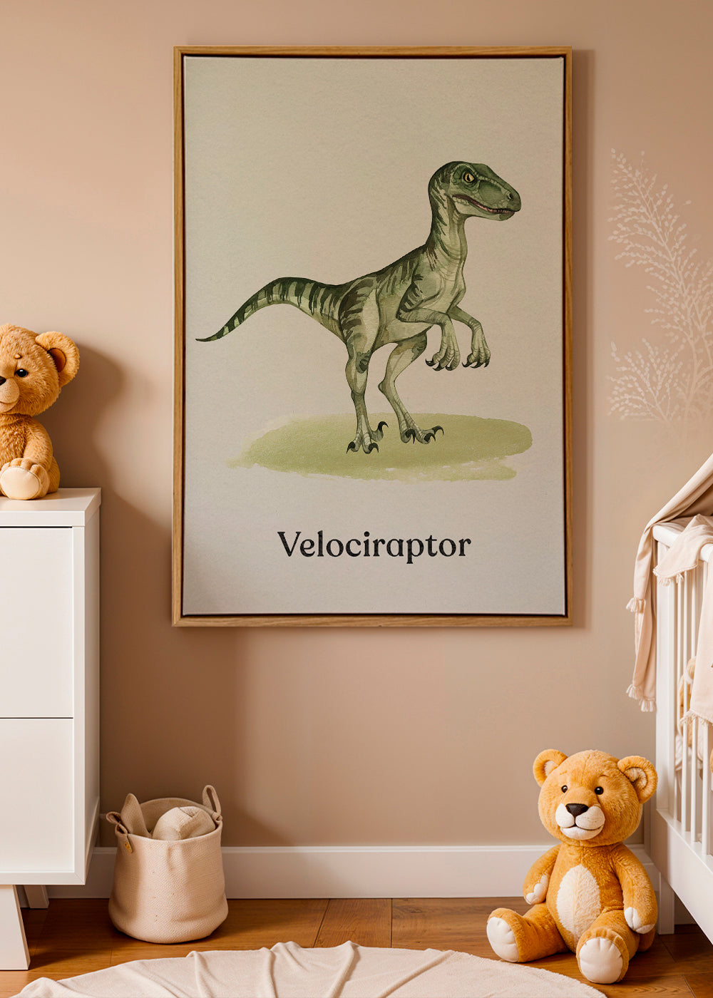 Velociraptor illustration för barn