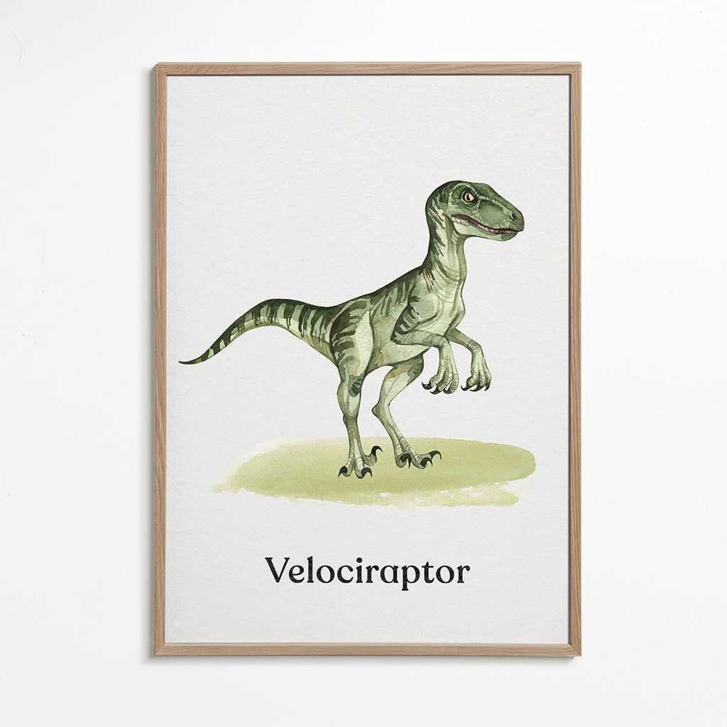 Velociraptor illustration för barn