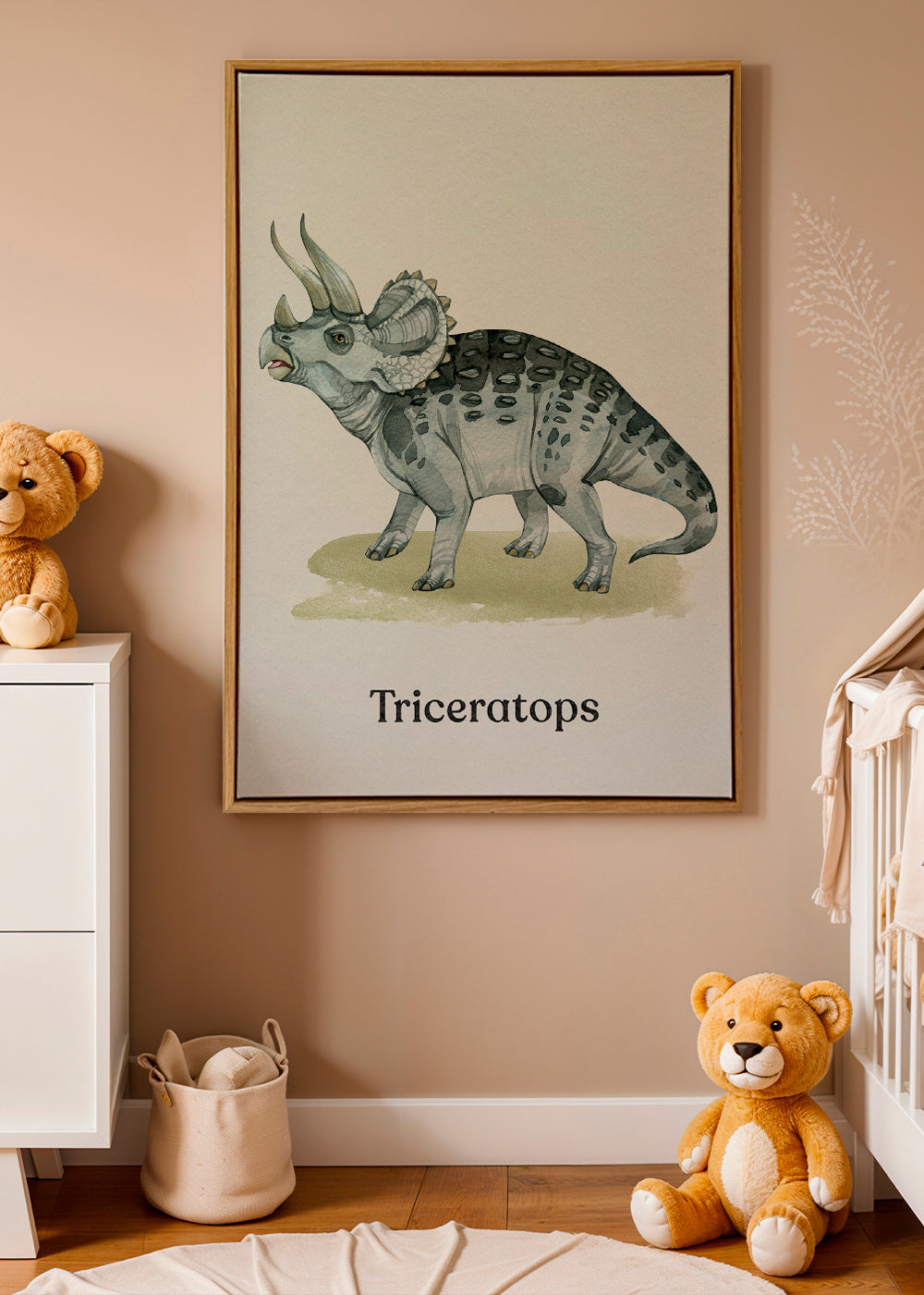 Konstverk Triceratops akvarellillustration