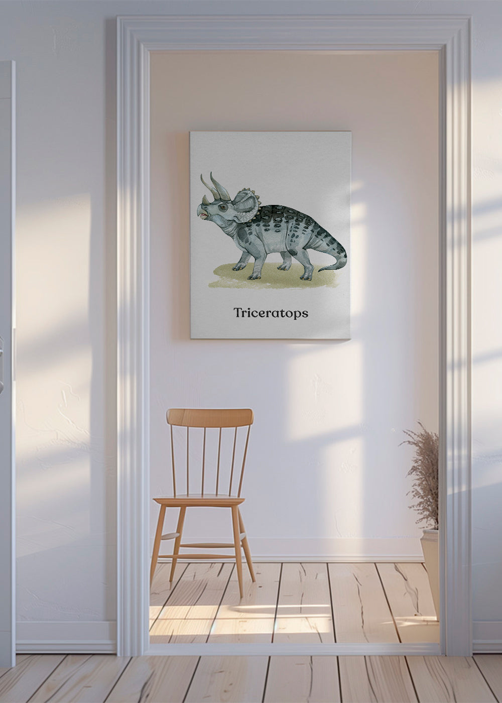 Konstverk Triceratops akvarellillustration