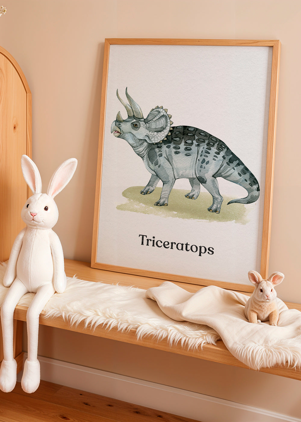 Konstverk Triceratops akvarellillustration