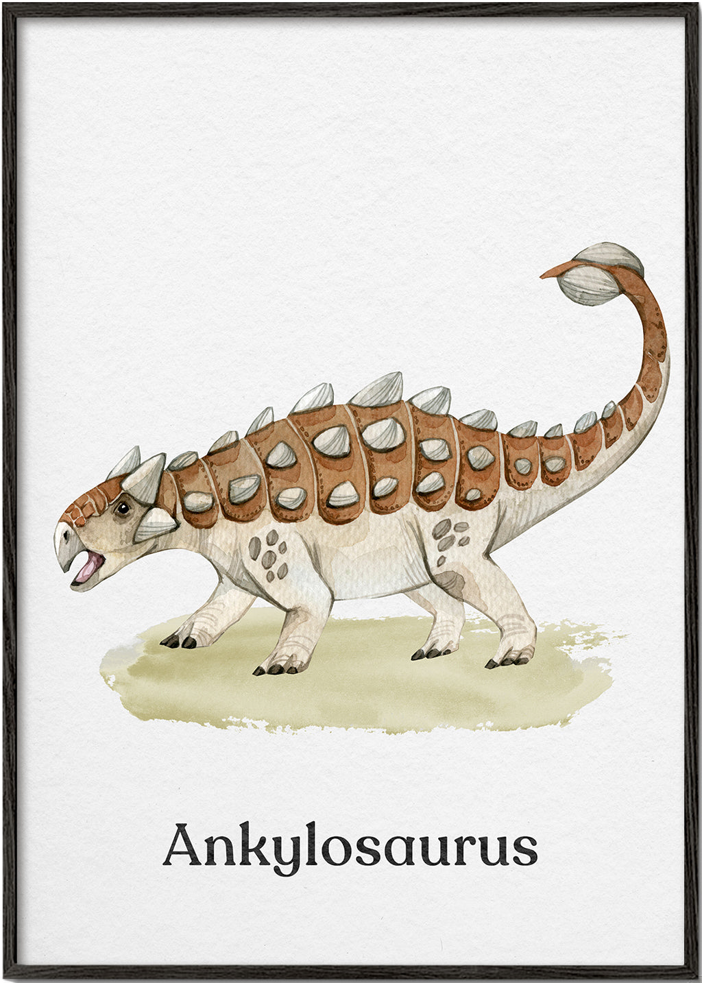 Ankylosaurus akvarell för barn