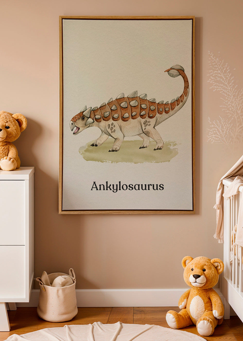 Ankylosaurus akvarell för barn