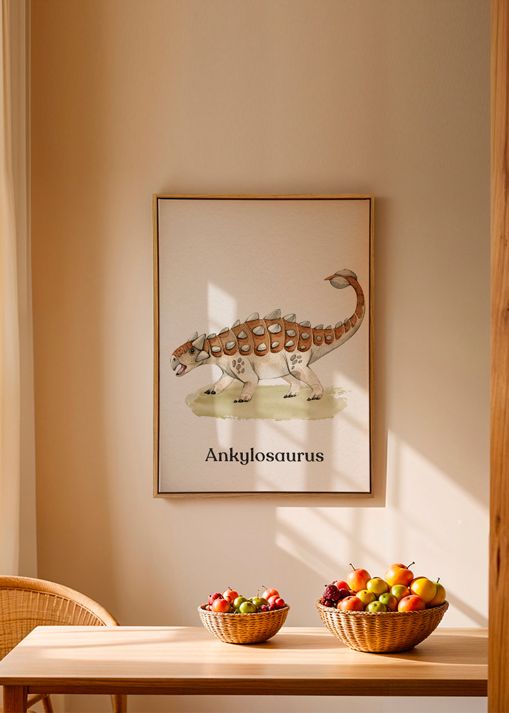 Ankylosaurus akvarell för barn