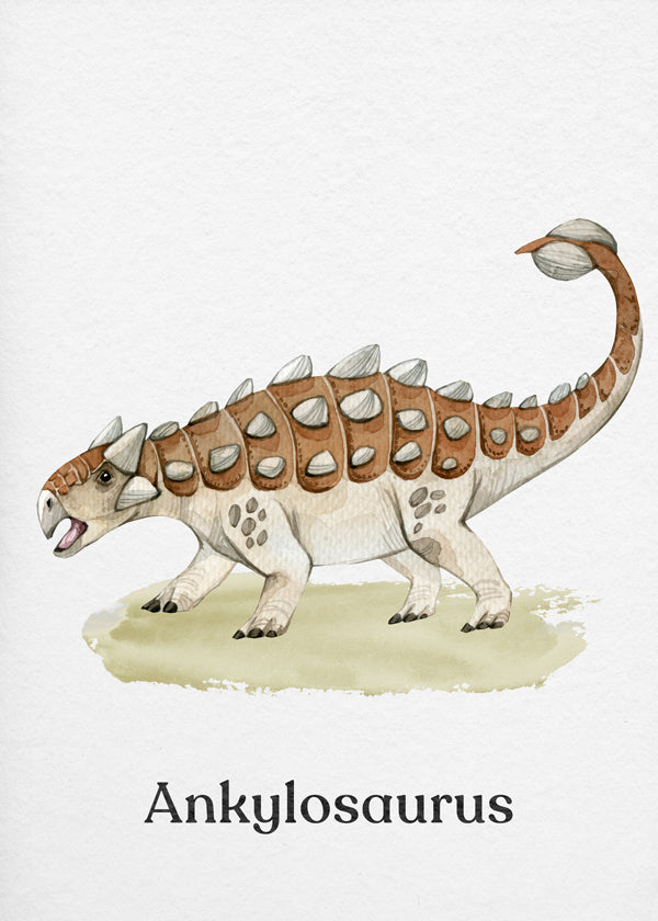Ankylosaurus akvarell för barn