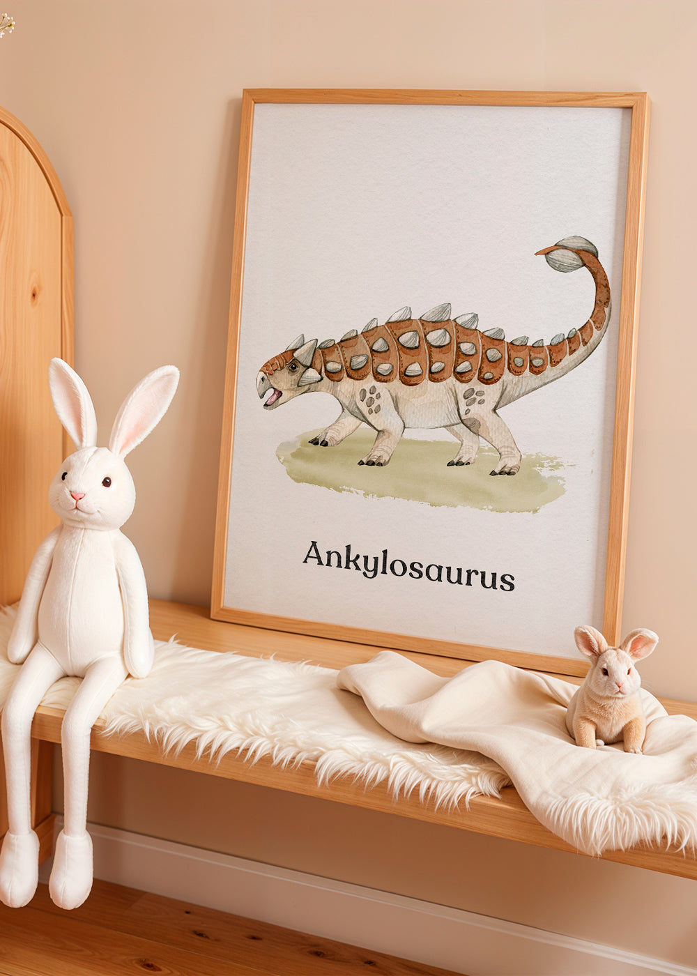 Ankylosaurus akvarell för barn