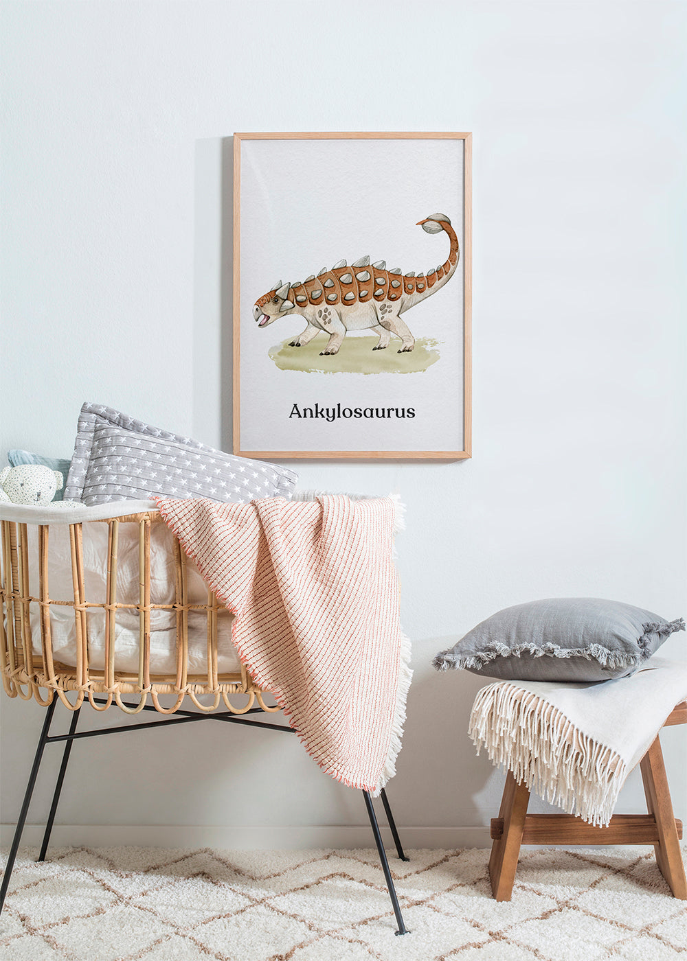 Ankylosaurus akvarell för barn