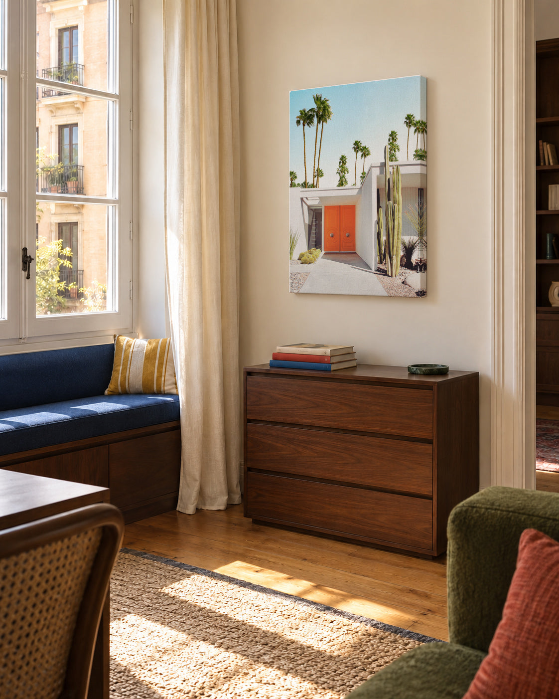 Palm Springs California - Unframed canvas in an interior