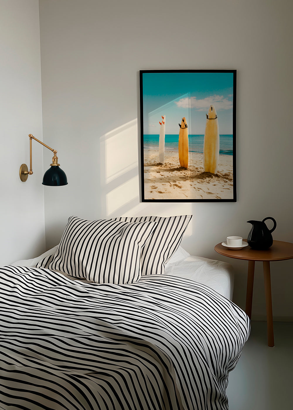 Surfbrädor på solig strand