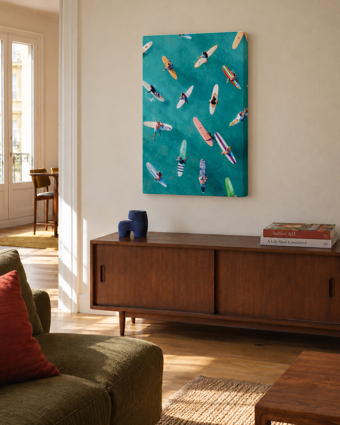 Surfers Traffic Jam - Unframed canvas in an interior
