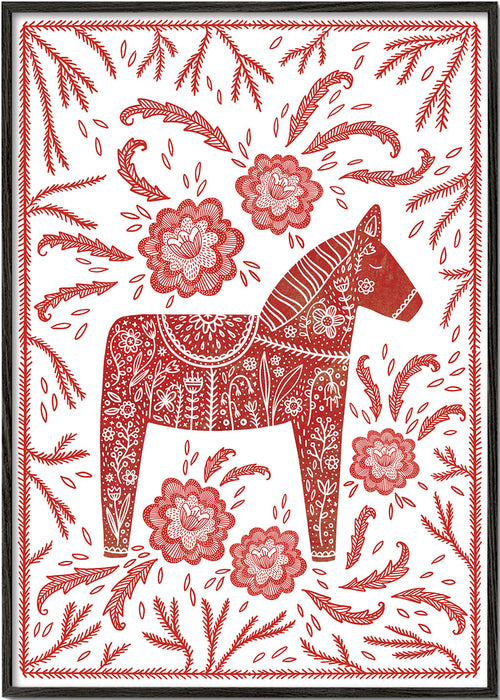 Dala-häst röd poster