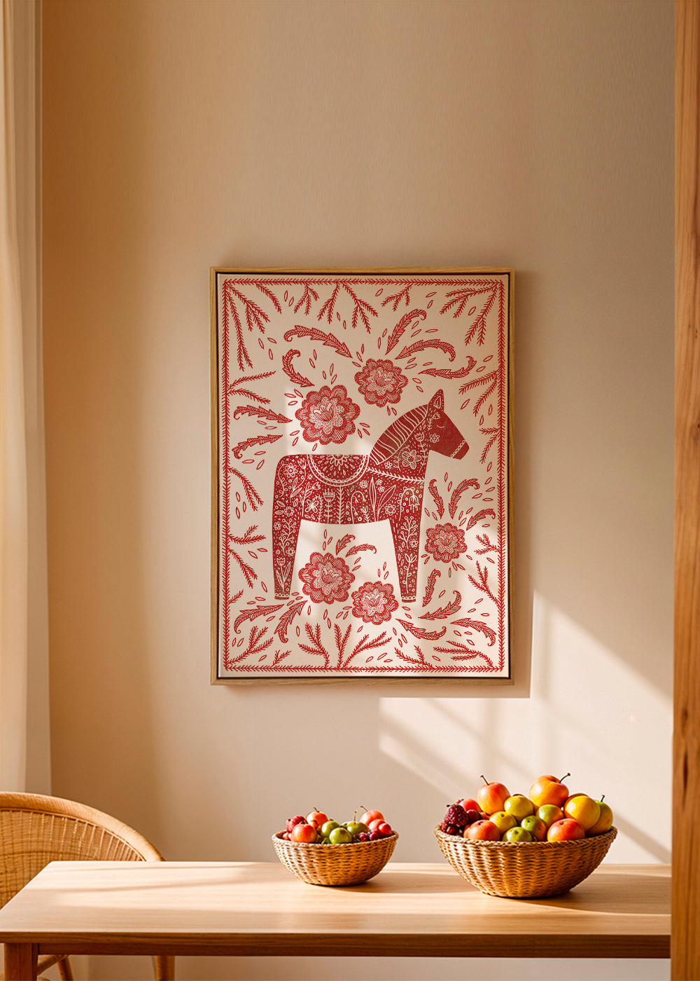 Dala-häst röd poster