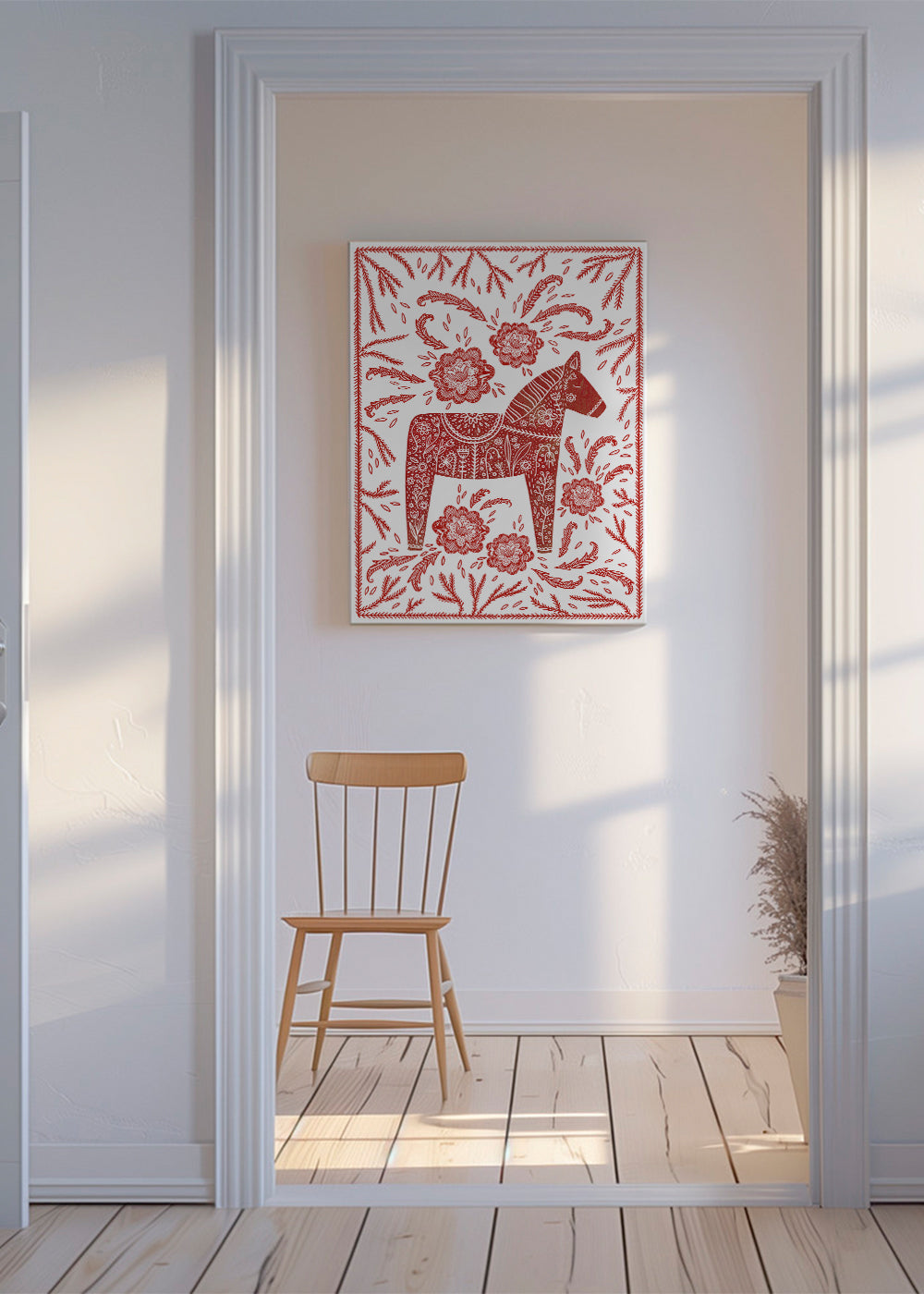 Dala-häst röd poster