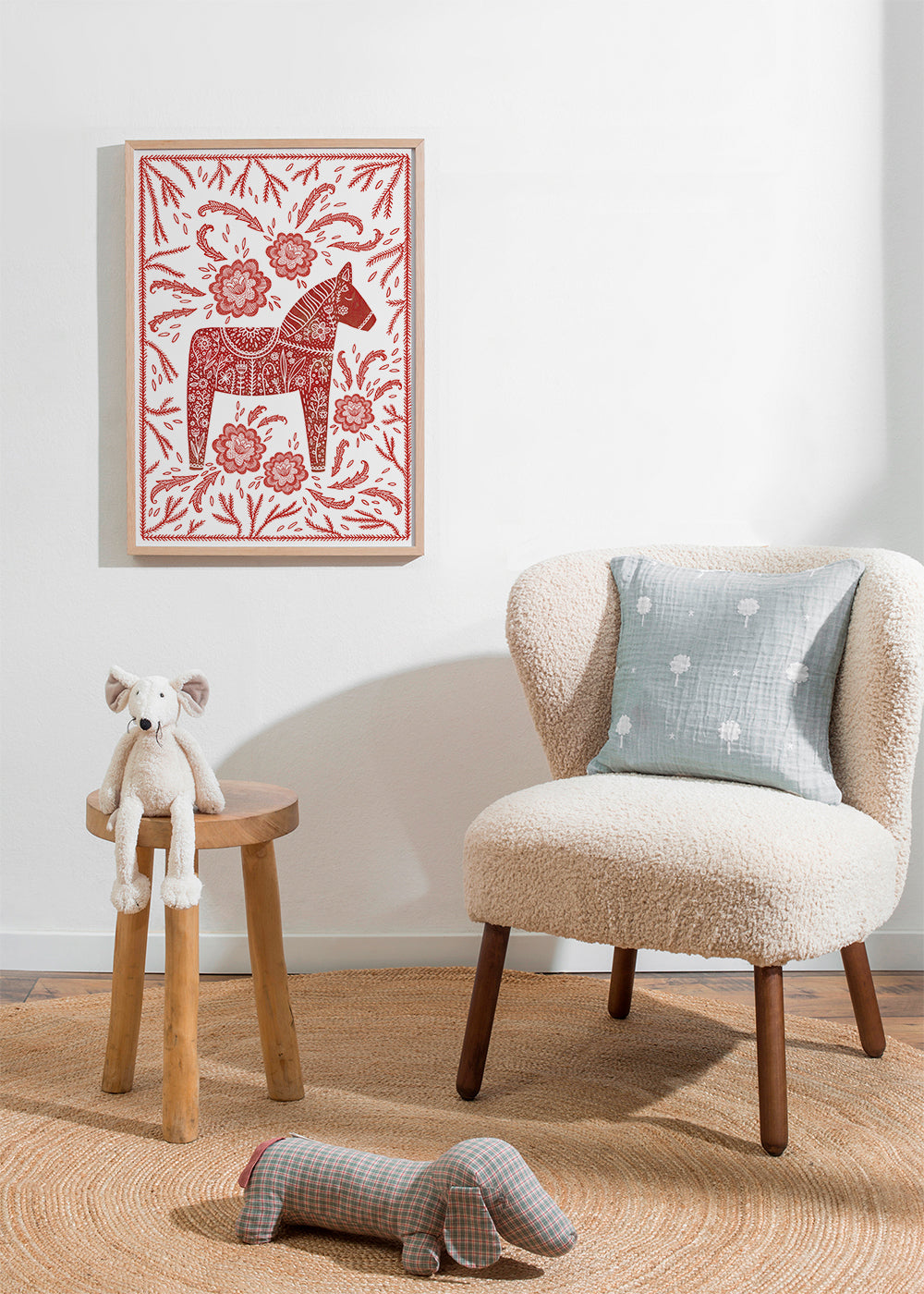 Dala-häst röd poster