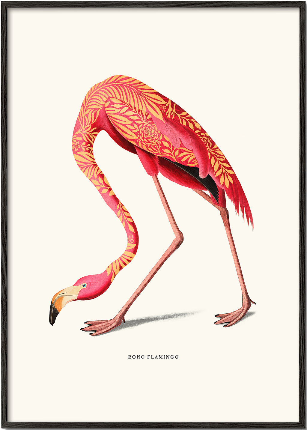 Boho flamingo illustration