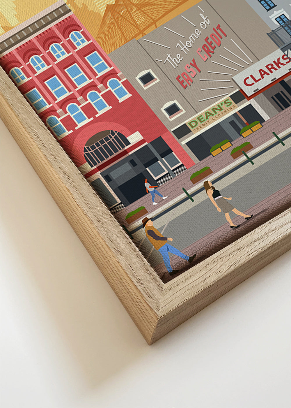 Stadskonst: Houston illustrerat vertikalt motiv
