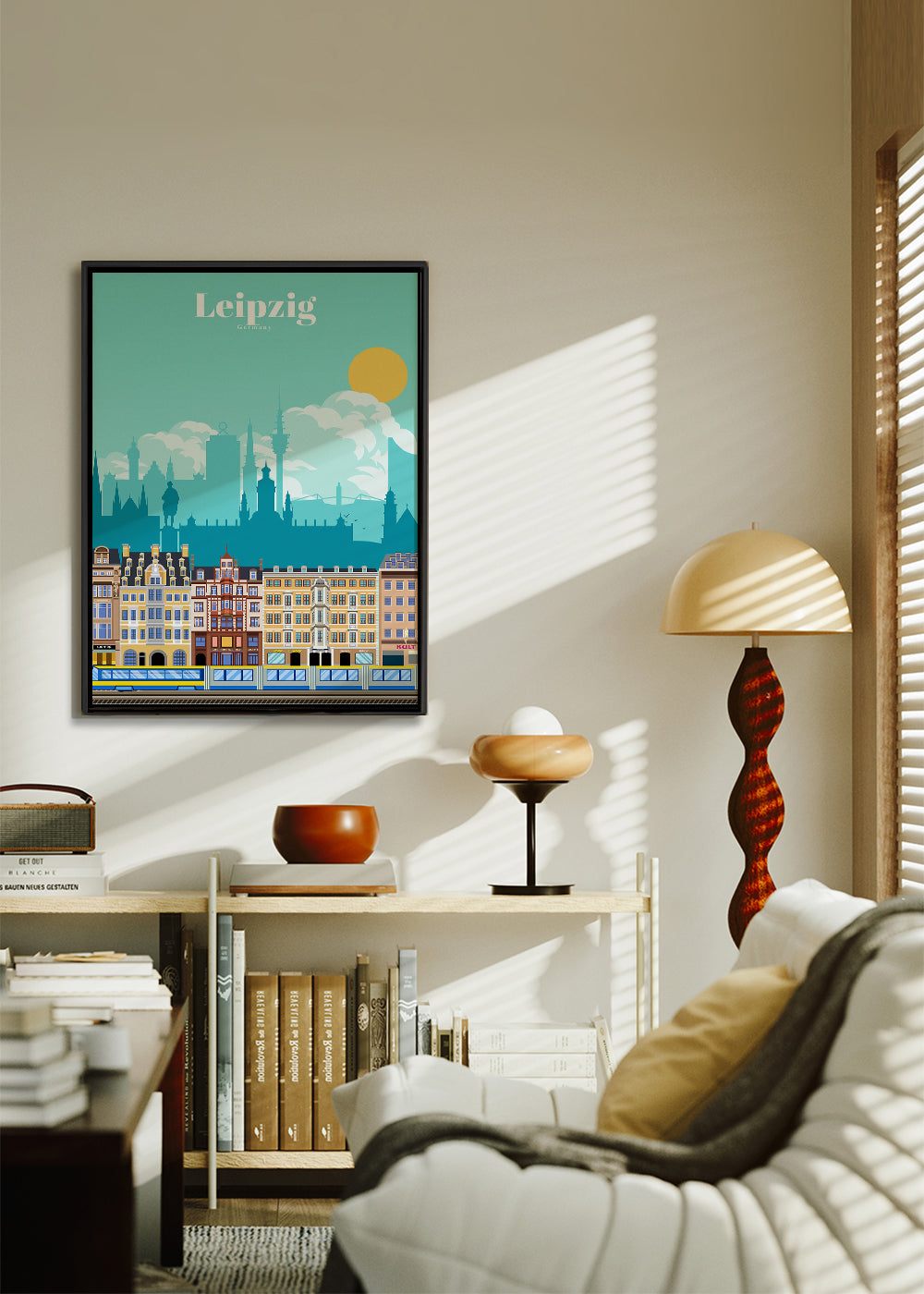 Reseaffisch Leipzig illustration