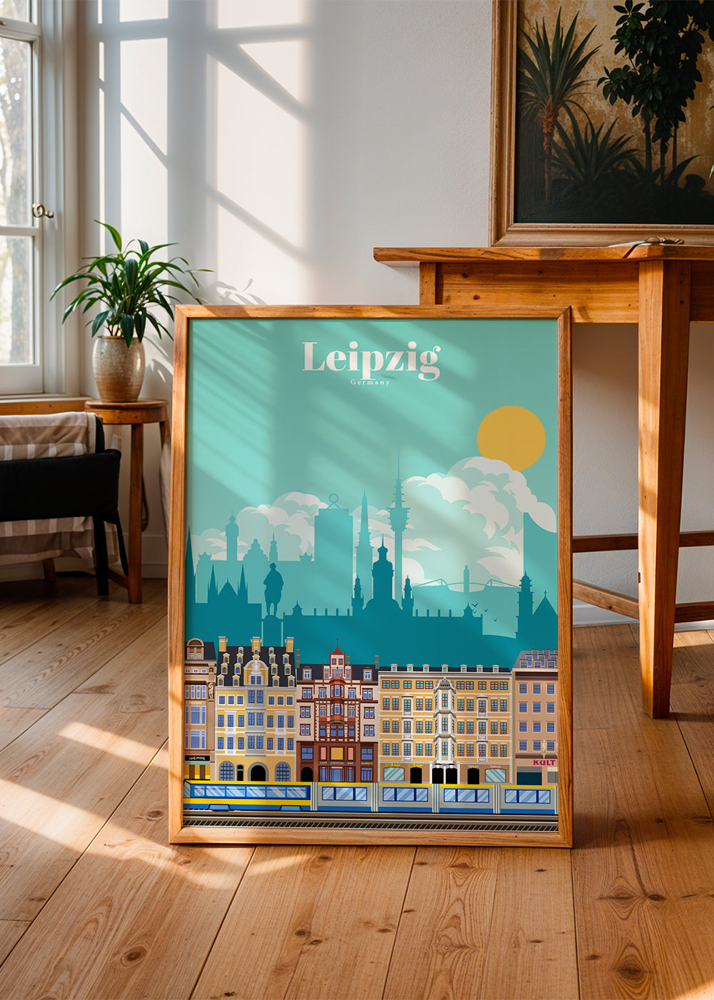 Reseaffisch Leipzig illustration