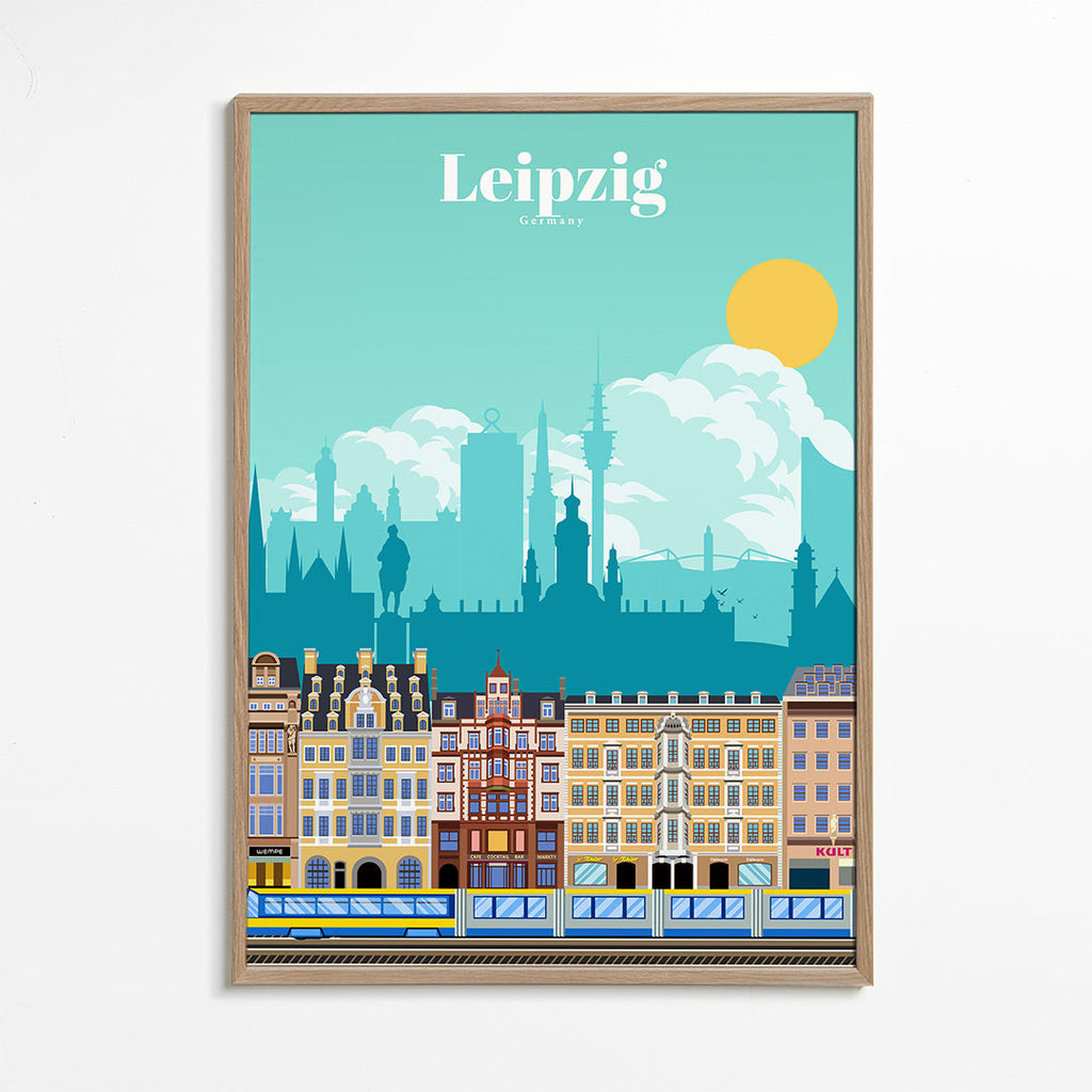 Reseaffisch Leipzig illustration