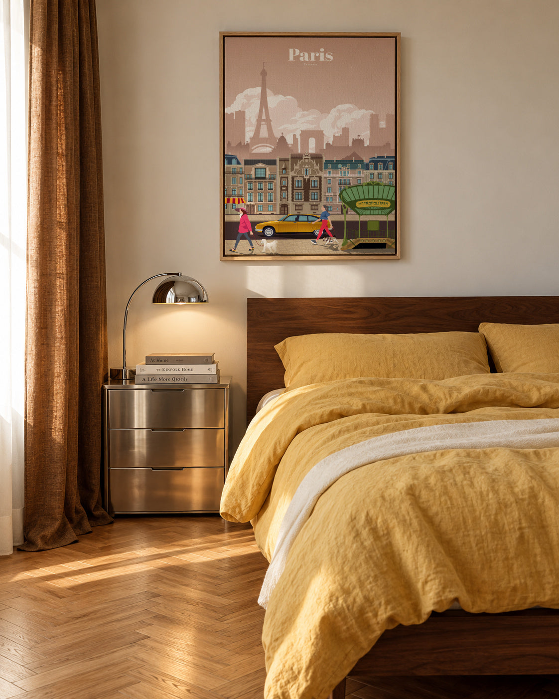 Travel to Paris - Framed canvas in an interior