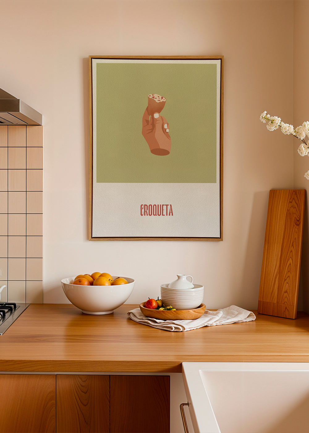 Kökskonst Kroket illustration
