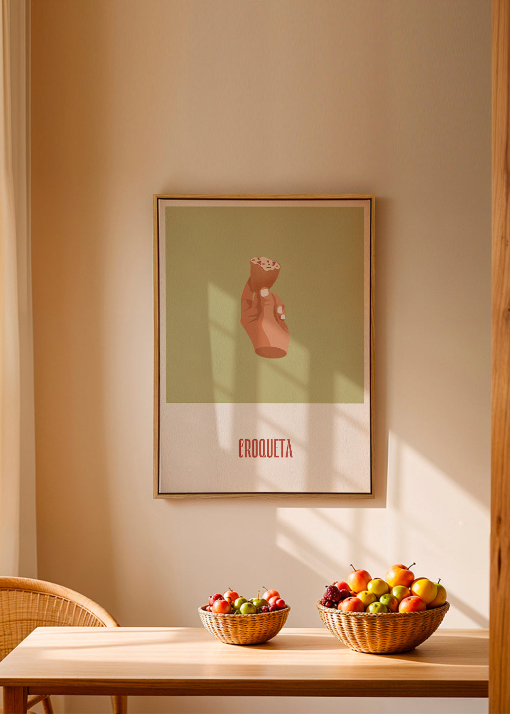 Kökskonst Kroket illustration
