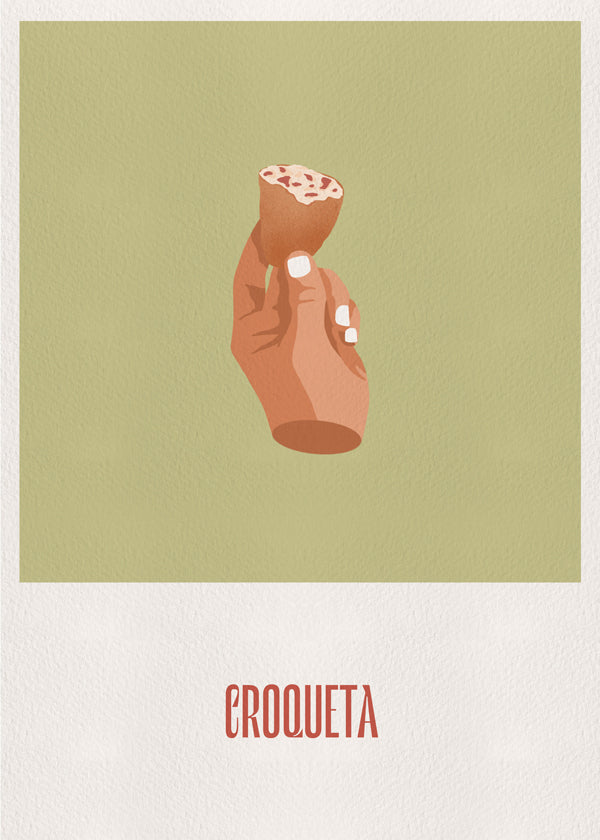 Kökskonst Kroket illustration