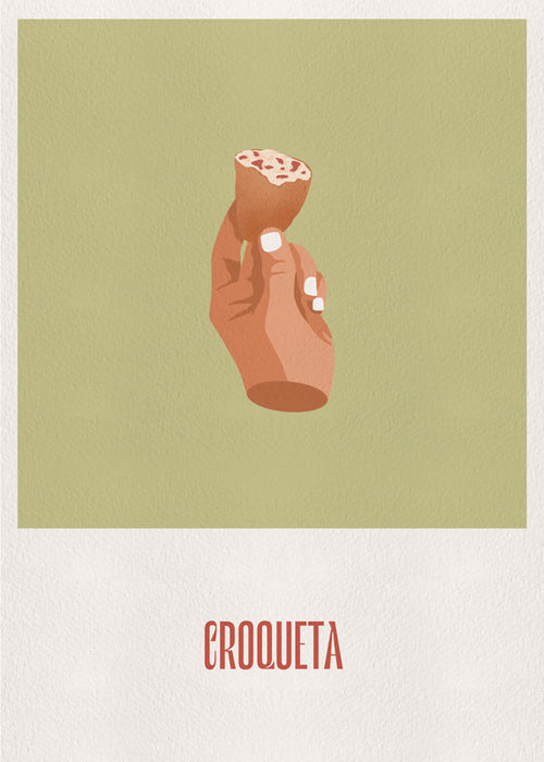 Kökskonst Kroket illustration
