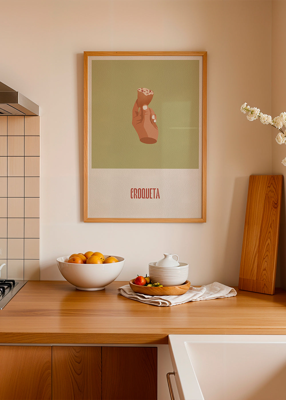 Kökskonst Kroket illustration
