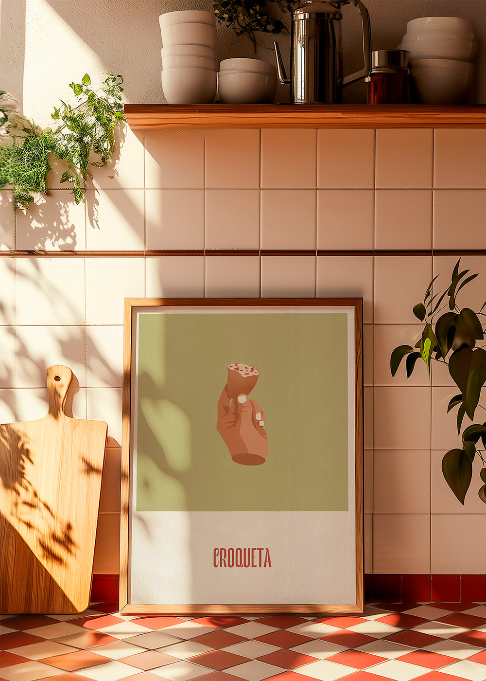 Kökskonst Kroket illustration