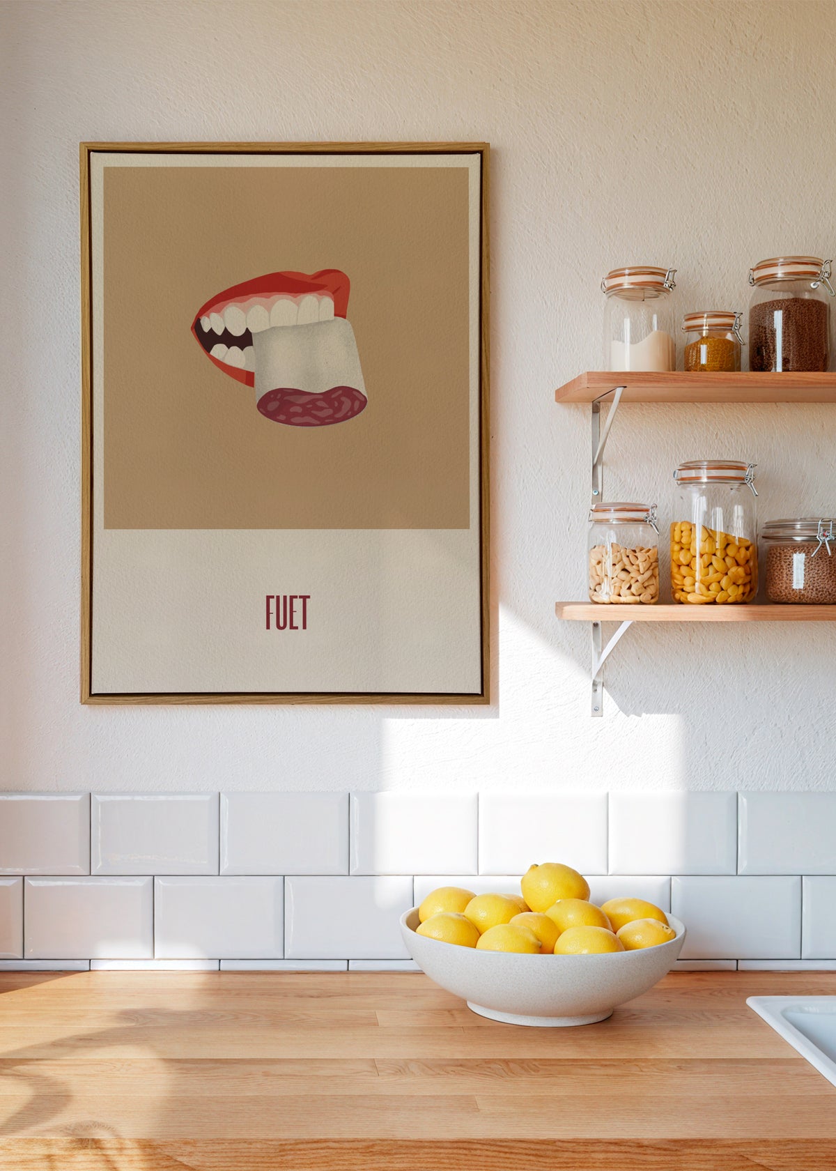Fuet - Framed canvas in an interior