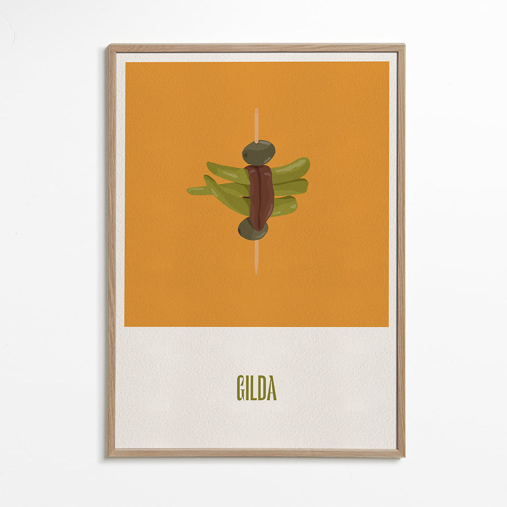 Kökskonst Gilda illustrerad spett