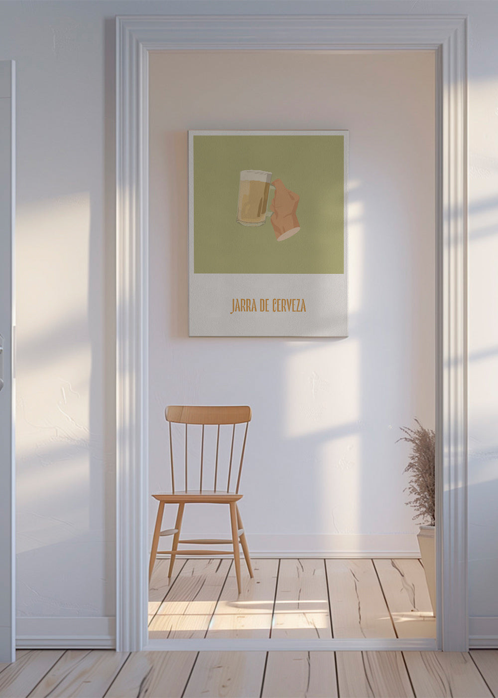Kökskonst: ölglas illustration