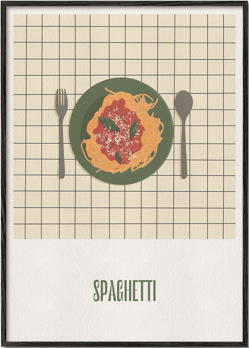 Kökskonst Spaghetti ovanifrån