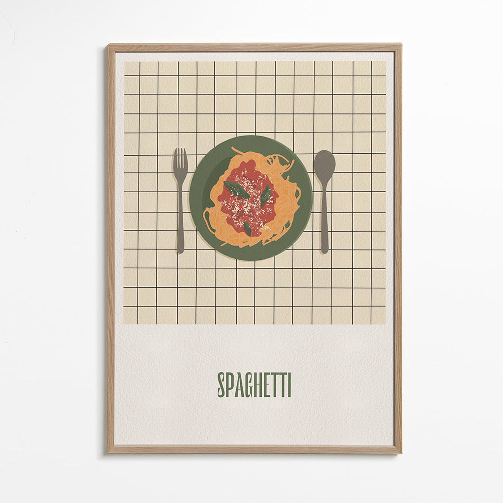 Kökskonst Spaghetti ovanifrån