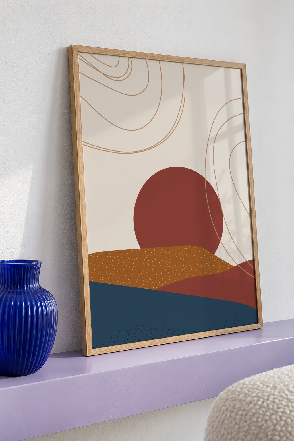 AbstractHill2 - Framed poster detail