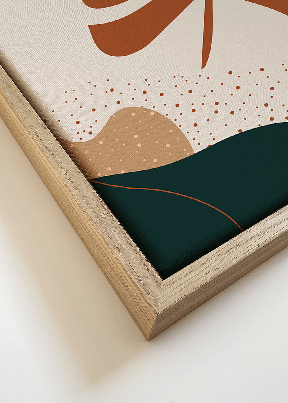 Botanisk print terracotta blad