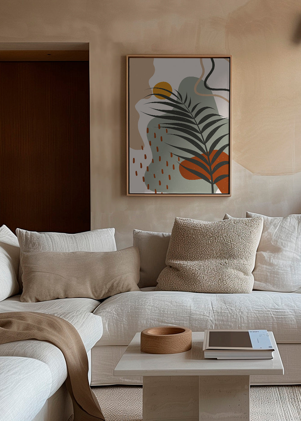 Botanisk poster med tropiskt blad minimal